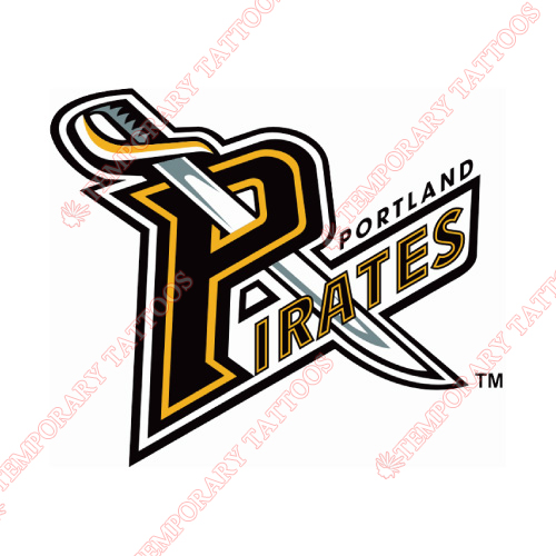 Portland Pirates Customize Temporary Tattoos Stickers NO.9097